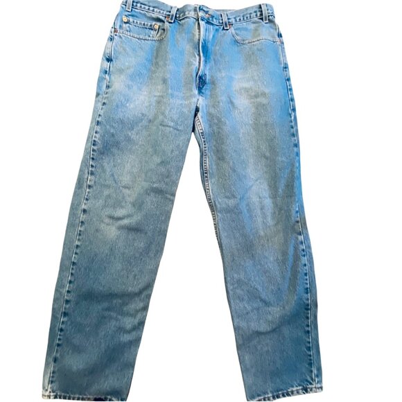 VINTAGE LEVI'S MEN'S 550 RELAXED FIT BLUE JEANS SZ 38 - Picture 2 of 8